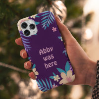 Hawaiian Floral Design on Purple