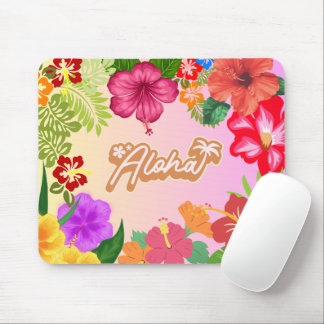 Hawaiian Floral Desk Accessory Mousepad
