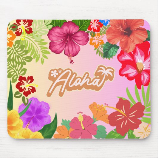 Hawaiian Floral Desk Accessory Mousepad (Vorne)