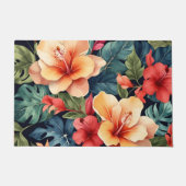 Hawaiian Floral Doormat - Hibiskus Blume Fußmatte (Vorderseite)