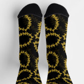 Hawaiian Floral Lei Garland Gemustert Black Socken (Oben)