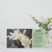 Hawaiian Floral Luau Einladungen (Stehend Vorderseite)