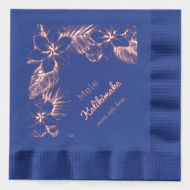 Hawaiian Floral - Mele Kalikimaka - Benutzerdefini Servietten Mit Folie