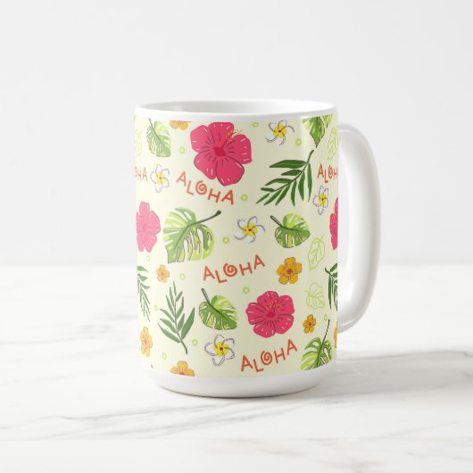 Hawaiian Floral Mug Kaffeetasse (VorderseiteRechts)