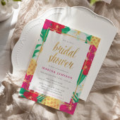 Hawaiian Floral Tropical Bridal Shower Einladungen