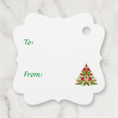 Hawaiian Floral Weihnachtsbaum Geschenk Tag Geschenkanhänger (Rückseite)