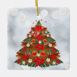 Hawaiian Floral Weihnachtsbaum Holiday Ornament