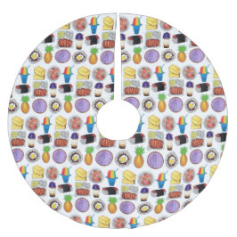 Hawaiian Foods Loco Moco Ahi Tuna Poké Musubi Polyester Weihnachtsbaumdecke