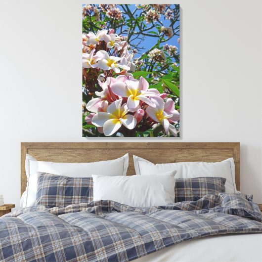 Hawaiian Frangipani Leinwanddruck (Insitu (Schlafzimmer))