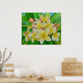 Hawaiian Frangipani Poster (Küche)