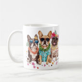 Hawaiian French Bulldogs Flower Lei Kaffeetasse (Links)