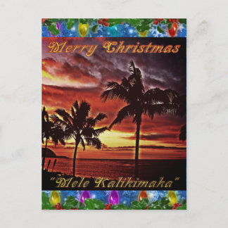 Hawaiian Frohe Weihnachts-Postkarte Feiertagspostkarte