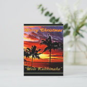 Hawaiian Frohe Weihnachts-Postkarte Feiertagspostkarte (Stehend Vorderseite)