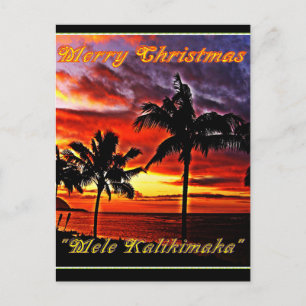 Hawaiian Frohe Weihnachts-Postkarte Feiertagspostkarte