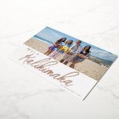 Hawaiian Frohe Weihnachtskalligraphie-Foil-Karte Folieneinladung (Gedreht)