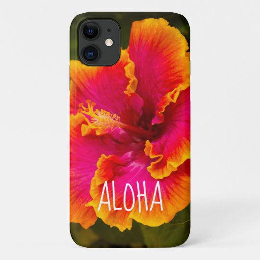 Hawaiian Fuchsia und Orange Hibiskus aus Kauai Case-Mate iPhone Hülle (Rückseite)