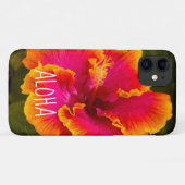 Hawaiian Fuchsia und Orange Hibiskus aus Kauai Case-Mate iPhone Hülle (Rückseite (Horizontal))