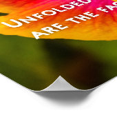 Hawaiian Fuchsia und Orange Hibiskus Motivierend Poster (Ecke)