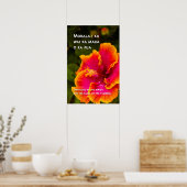 Hawaiian Fuchsia und Orange Hibiskus Motivierend Poster (Küche)