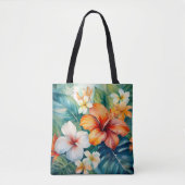Hawaiian Garden Tropical Beach Bag Tasche (Vorderseite)