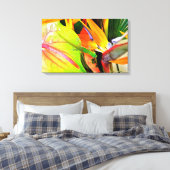 Hawaiian Gecko über tropische Blume Leinwanddruck (Insitu (Schlafzimmer))