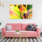 Hawaiian Gecko über tropische Blume Leinwanddruck (Insitu (Wohnzimmer))