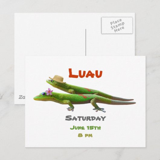 Hawaiian Geckos Postkarte (Vorne/Hinten)