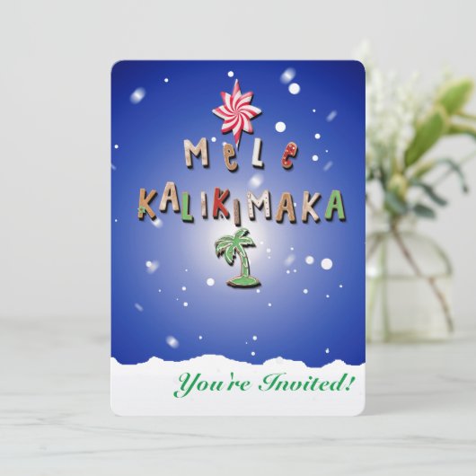 Hawaiian Gingerbread Cookies und Candy 2.0 Einladung (Stehend Vorderseite)