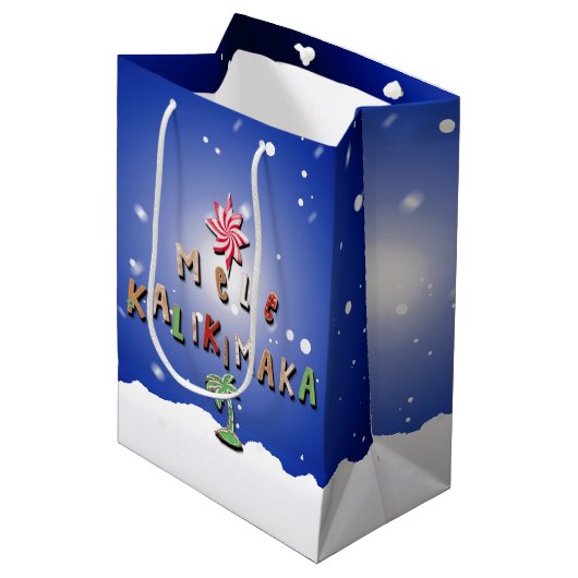 Hawaiian Gingerbread Cookies und Candy 2.0 Mittlere Geschenktüte (Vorderseite Schrägansicht)