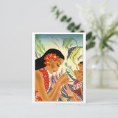 Hawaiian Girl Postkarte (Stehend Vorderseite)