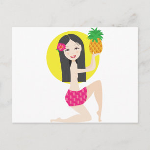 Hawaiian Girl Postkarte