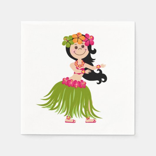 Hawaiian Girl Serviette (Vorderseite)