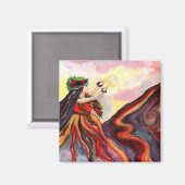 Hawaiian Goddess Pele Magnet (Vorderseite/Rückseite)
