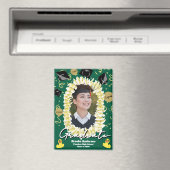 Hawaiian Graduation Plumeria Lei Confetti Photo Magnet (In Situ (Geschirrspüler))