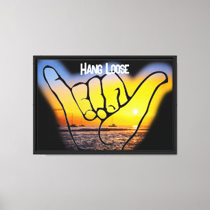 Hawaiian Hang Loose, alias Shaka Leinwanddruck