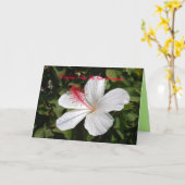 Hawaiian Happy Anniversary White Hibiskus Card Karte (Gelbe Blume)