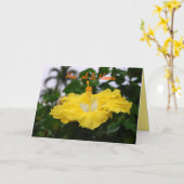 Hawaiian Happy Birthday Deep Yellow Hibiscus Card Karte (Gelbe Blume)