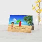 Hawaiian Happy Birthday Karte (Gelbe Blume)