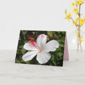 Hawaiian Happy Birthday White Hibiscus Card Karte (Gelbe Blume)