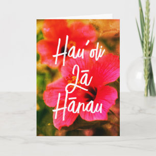 Hawaiian Happy Geburtstag Floral Hauoli Lā Hānau Karte
