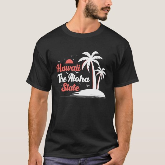 Hawaiian Hawaii The Aloha State Pineapple Tiki T-Shirt (Vorderseite)