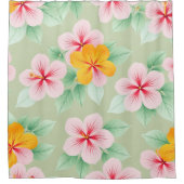 Hawaiian Hibiscus Duschvorhang (Vorderseite)