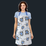 Hawaiian Holly Hanukkah Glittery Blue Floral Schürze<br><div class="desc">Hau’oli Hanukaha ist Hawai'ian für Happy Hanukkah! Diese glamouröse Illustration zeigt unsere tropische Interpretation der Heiligen in Hanukkah-Farben und subtilen Gradienten und glitzernden Blätter. Dieses Design ist auch auf einer Vielzahl von Produkten für die Zuhause erhältlich.</div>