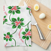 Hawaiian Holly Mele Kalikimaka Christmas Red Handtuch (Viertel Falte)