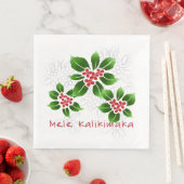 Hawaiian Holly Mele Kalikimaka Christmas Red Serviette (Beispiel)