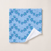 Hawaiian Honu Hibiskus Sea Turtles Badhandtuch Set (Waschlappen)