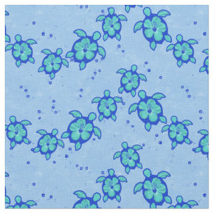 Hawaiian Honu Hibiskus Sea Turtles Stoff