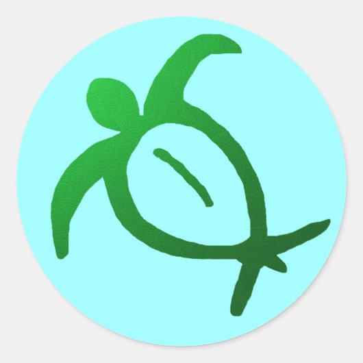 Hawaiian Honu Petroglyph - Aufkleber (Vorderseite)