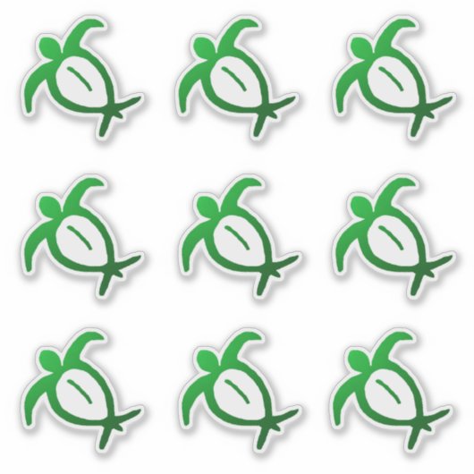 Hawaiian Honu Petroglyph (Blatt) Aufkleber (Vorderseite)