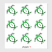 Hawaiian Honu Petroglyph (Blatt) Aufkleber (Blatt)